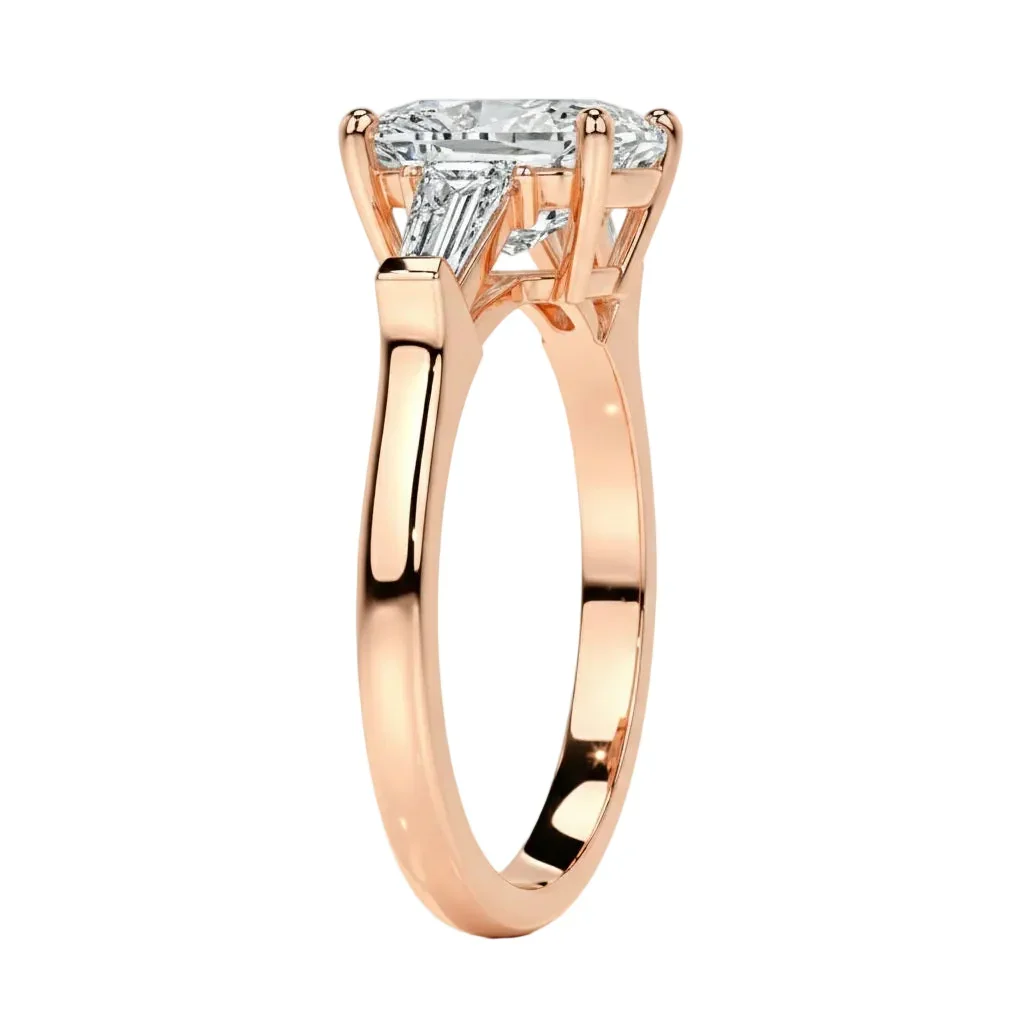 The Oval Grandeur Three-Stone – Timeless Oval Baguette Ring - Image 5
