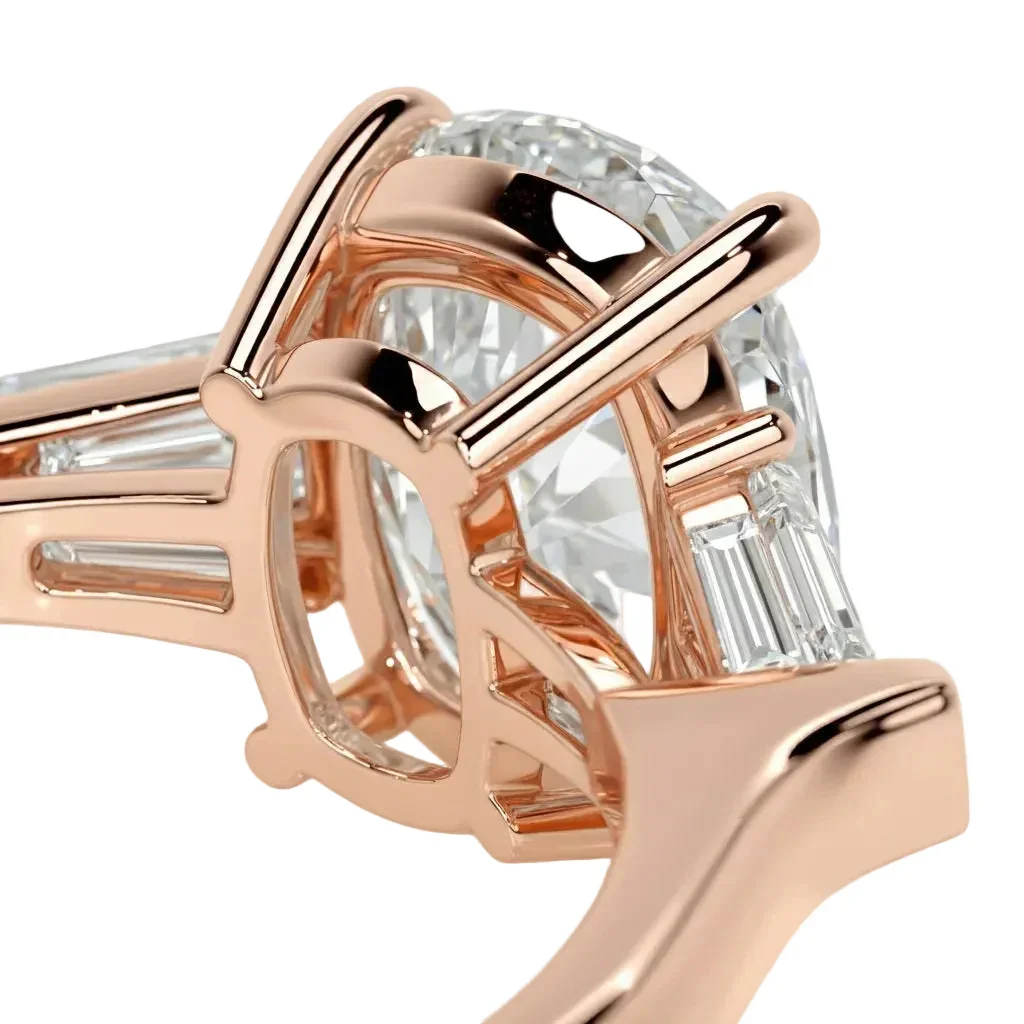 The Oval Grandeur Three-Stone – Timeless Oval Baguette Ring - Image 6
