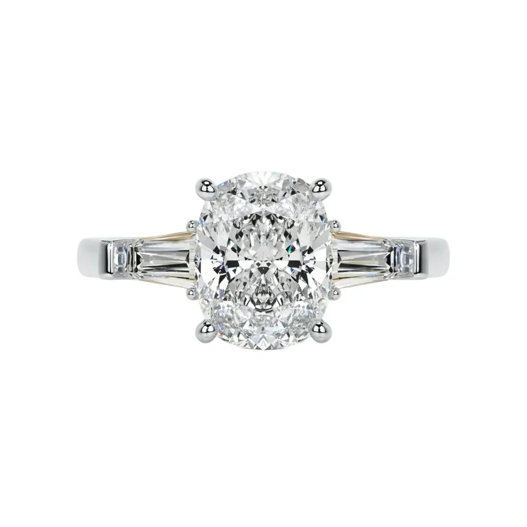 The Oval Grandeur Three-Stone – Timeless Oval Baguette Ring - Image 7