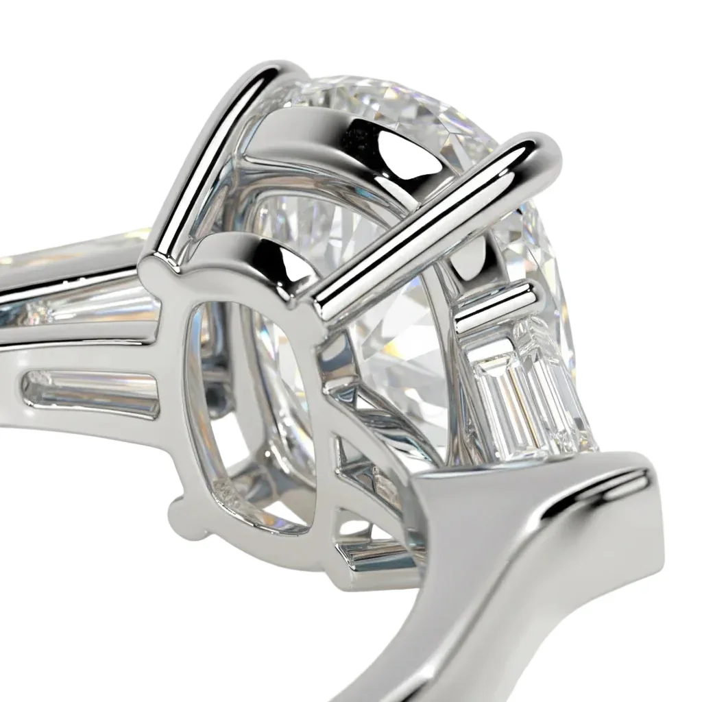 The Oval Grandeur Three-Stone – Timeless Oval Baguette Ring - Image 9