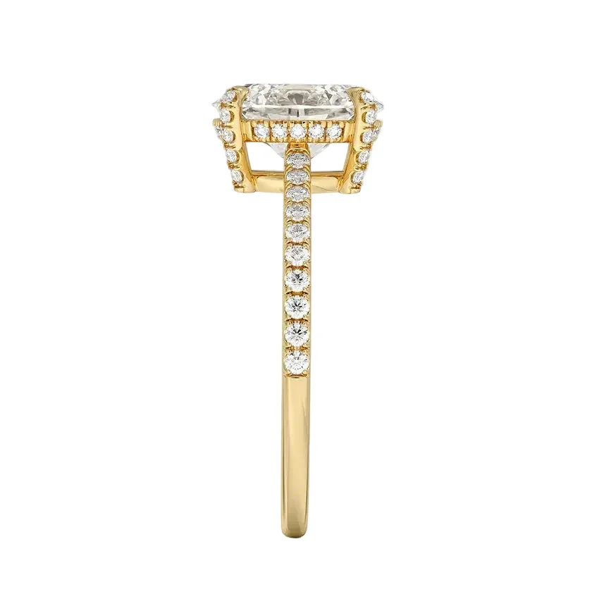 The Oval Hidden Brilliance – Encrusted Claw Pavé Ring - Image 3