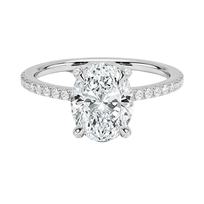 The Oval Hidden Brilliance – Encrusted Claw Pavé Ring - Image 7
