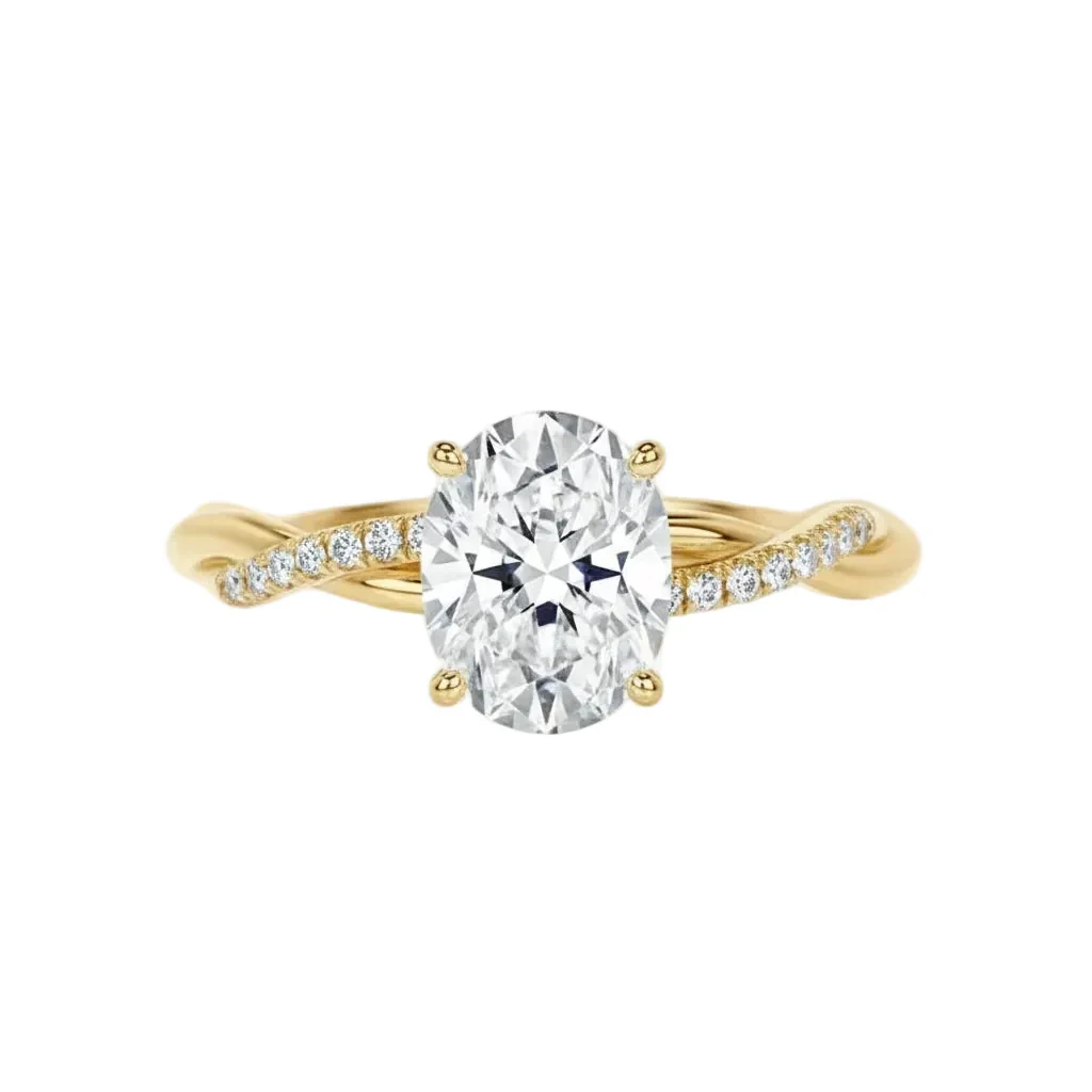 The Oval Infinity Twist – Elegant Elongated Vine Ring