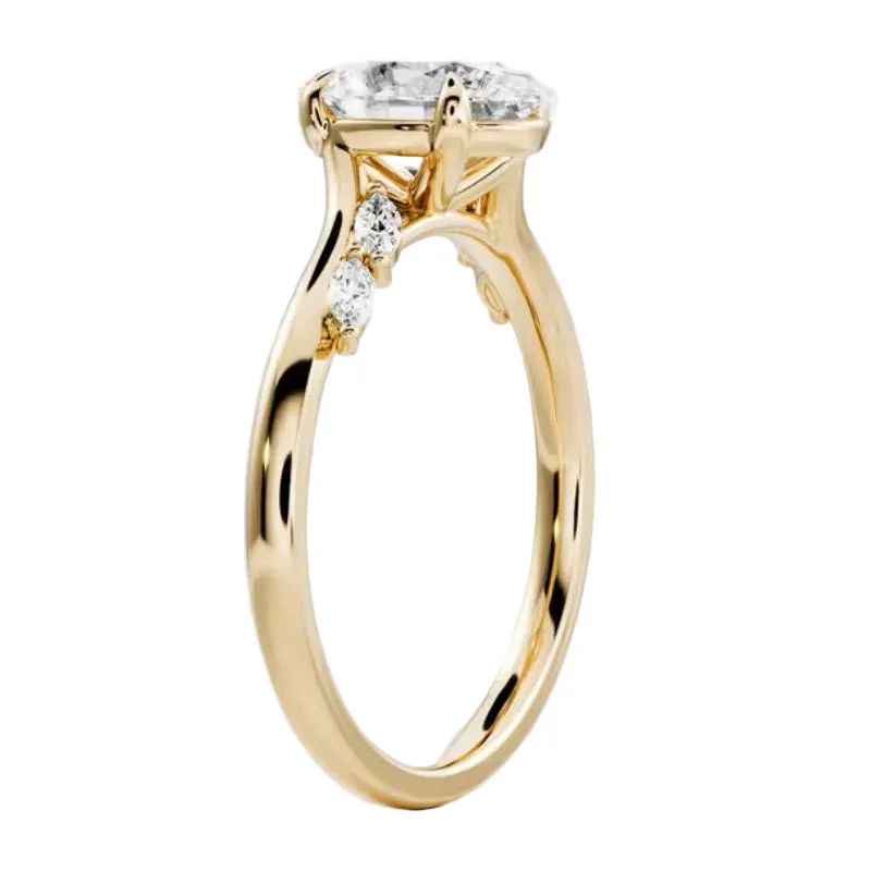 The Oval Marquise Petal – Five-Stone Pavé Ring - Image 3