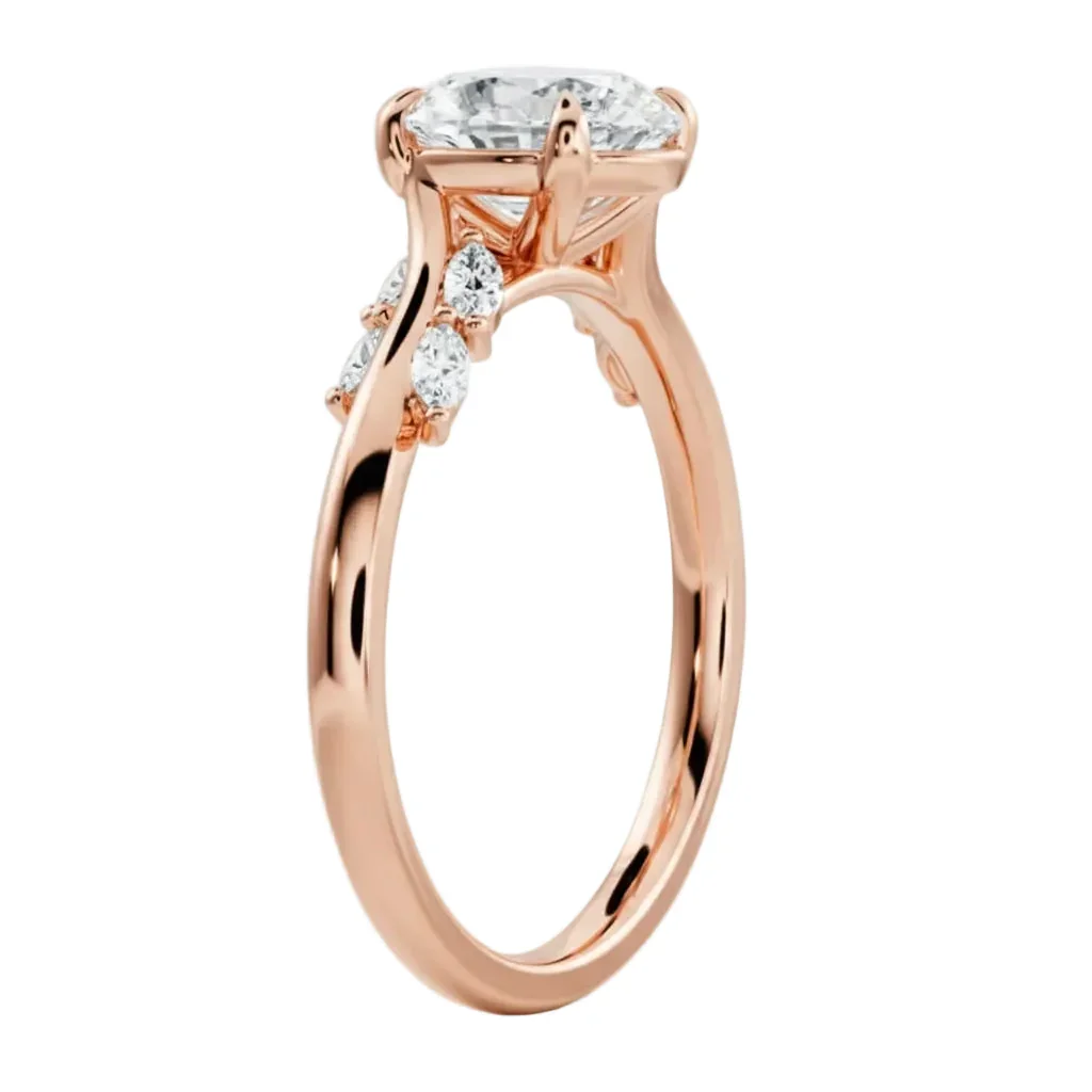 The Oval Marquise Petal – Five-Stone Pavé Ring - Image 9