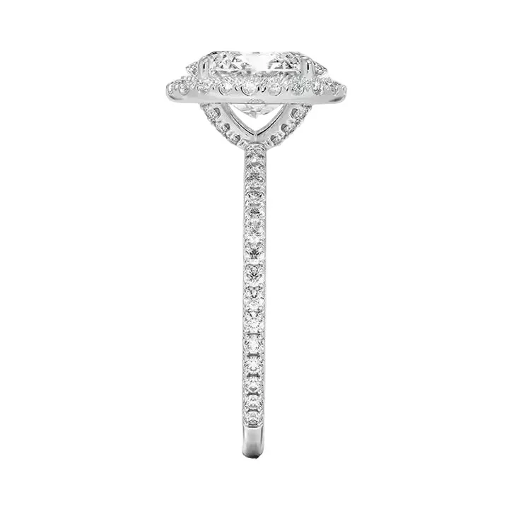 The Oval Royal – Halo & Pavé Moissanite Engagement Ring – ApolloGem - Image 7
