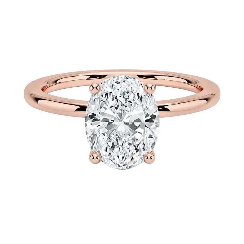 The Oval Solitaire Pin-Claw – Elegant Minimalist Classic - Image 4