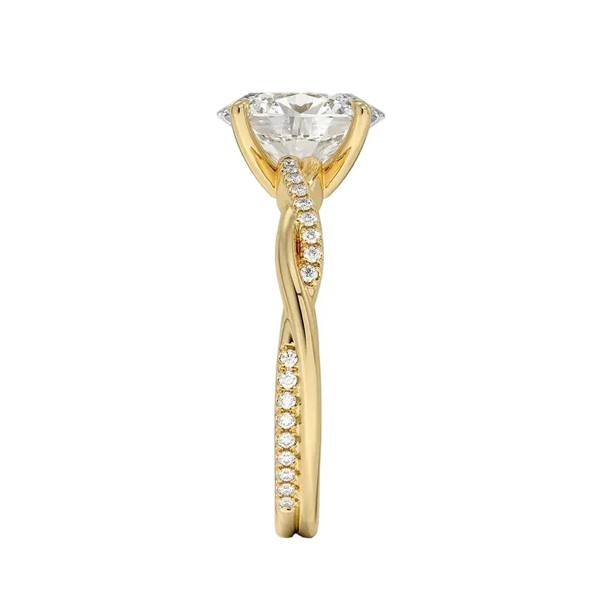 The Oval Solo Vine – Asymmetrical Cat-Claw Twist Ring - Image 3