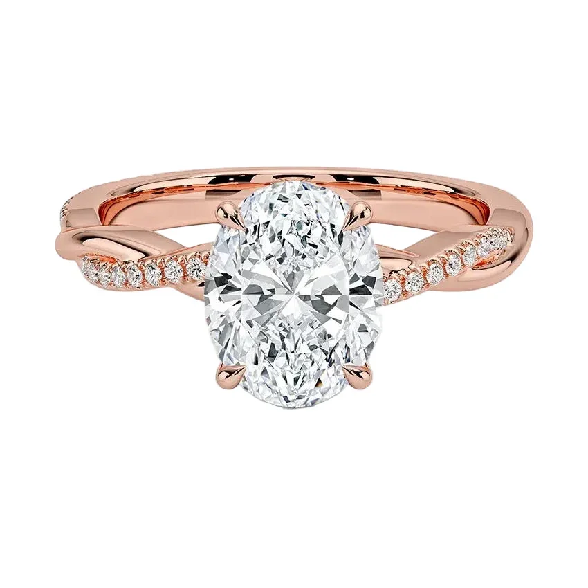 The Oval Solo Vine – Asymmetrical Cat-Claw Twist Ring - Image 4