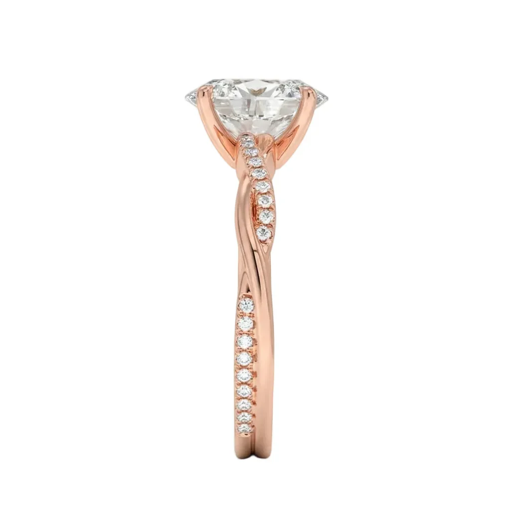 The Oval Solo Vine – Asymmetrical Cat-Claw Twist Ring - Image 6