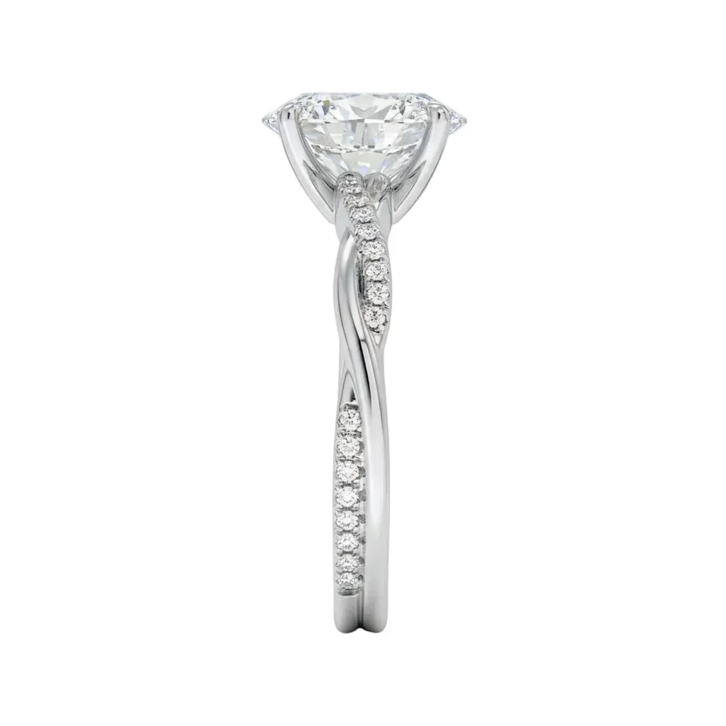 The Oval Solo Vine – Asymmetrical Cat-Claw Twist Ring - Image 9
