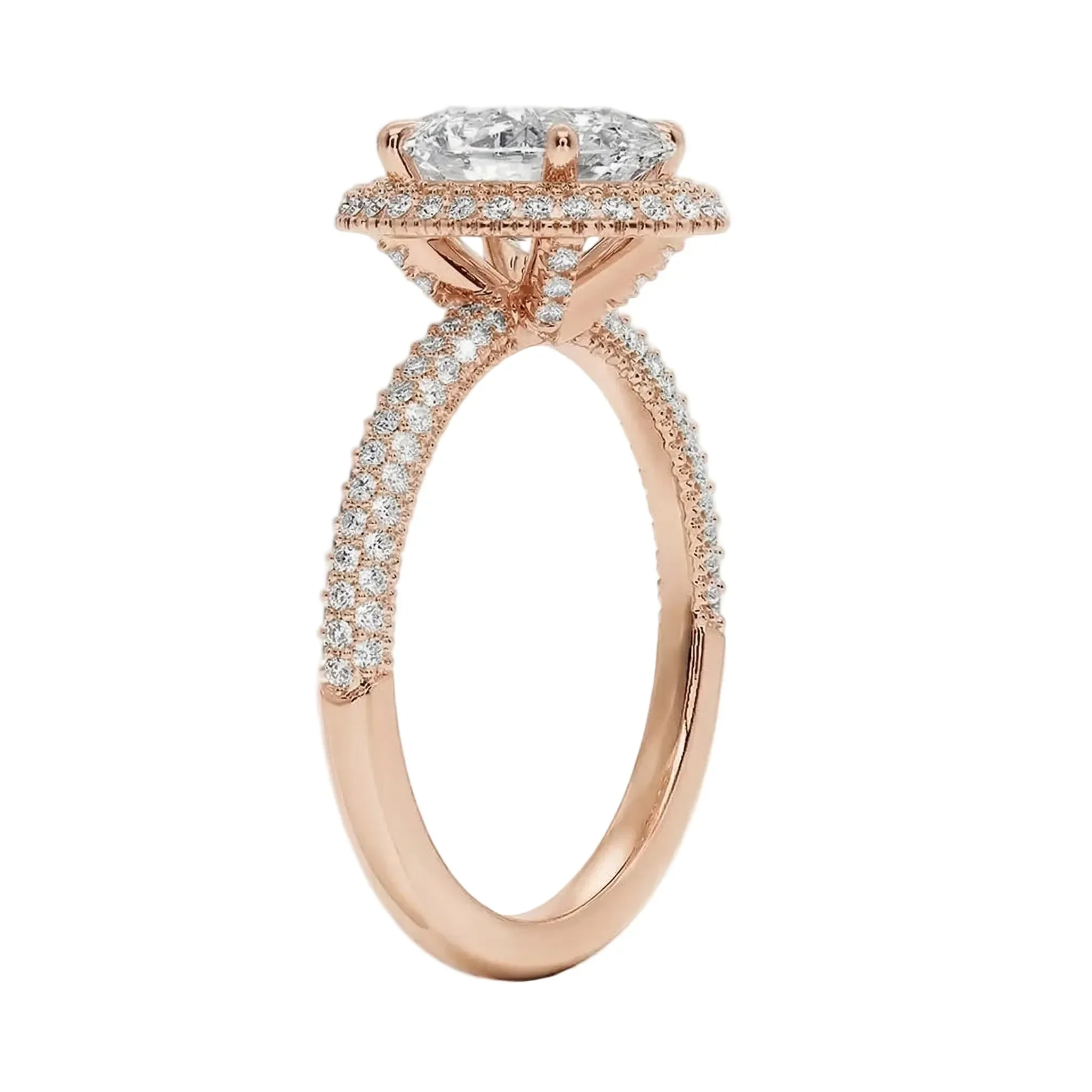 The Oval Sovereign Micro-Pavé – Majestic Triple-Row Halo Ring - Image 7