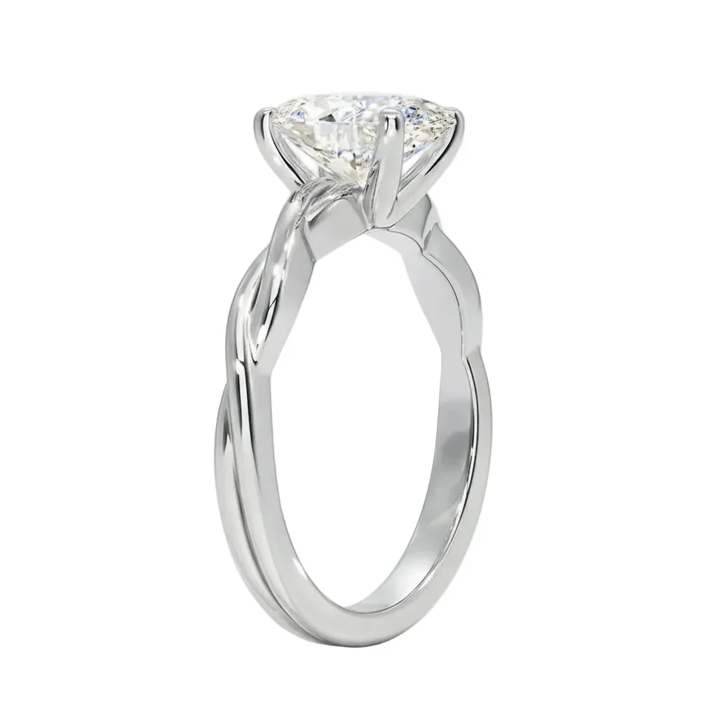 Oval Twisted – Graceful Infinity Solitaire - Image 5