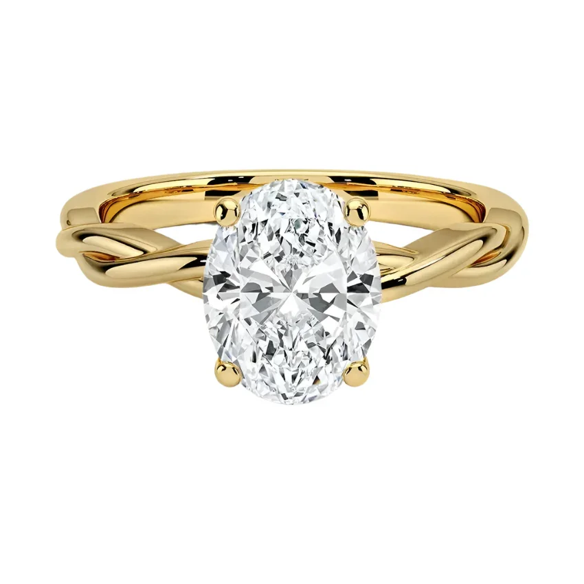 The Oval Twisted – Dainty Vine Solitaire - Image 3