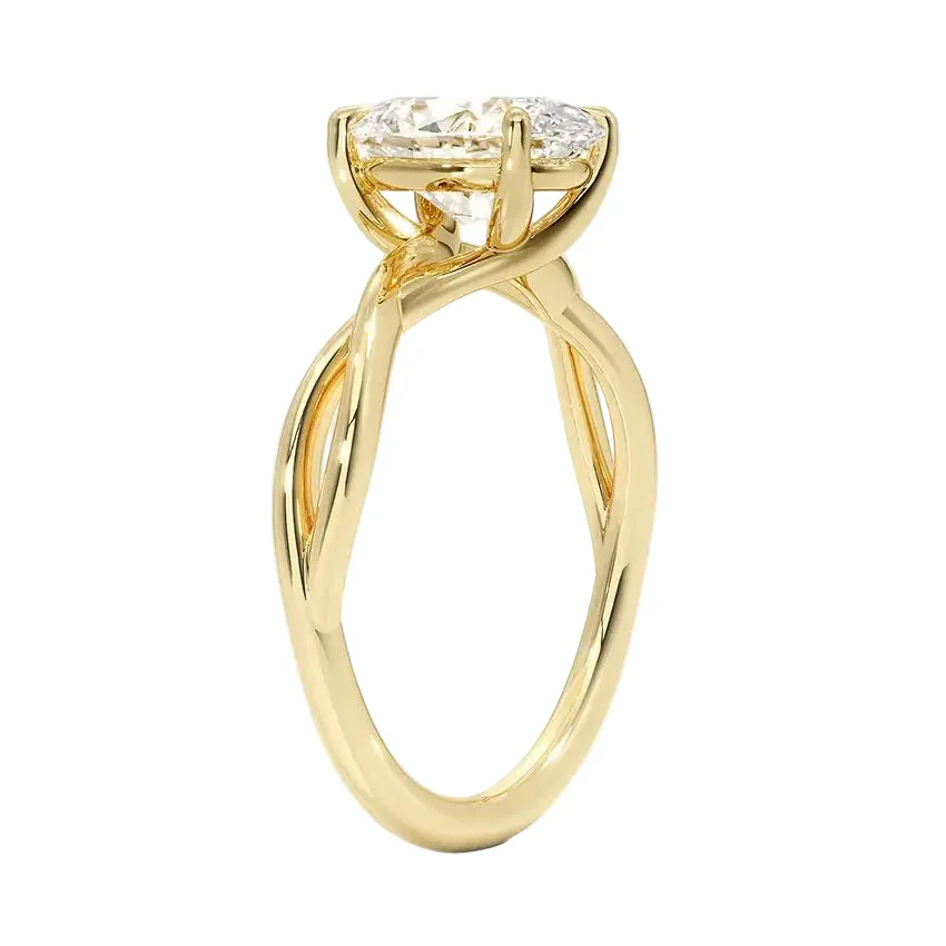 The Oval Twisted Infinity – Modern Classic Solitaire - Image 2