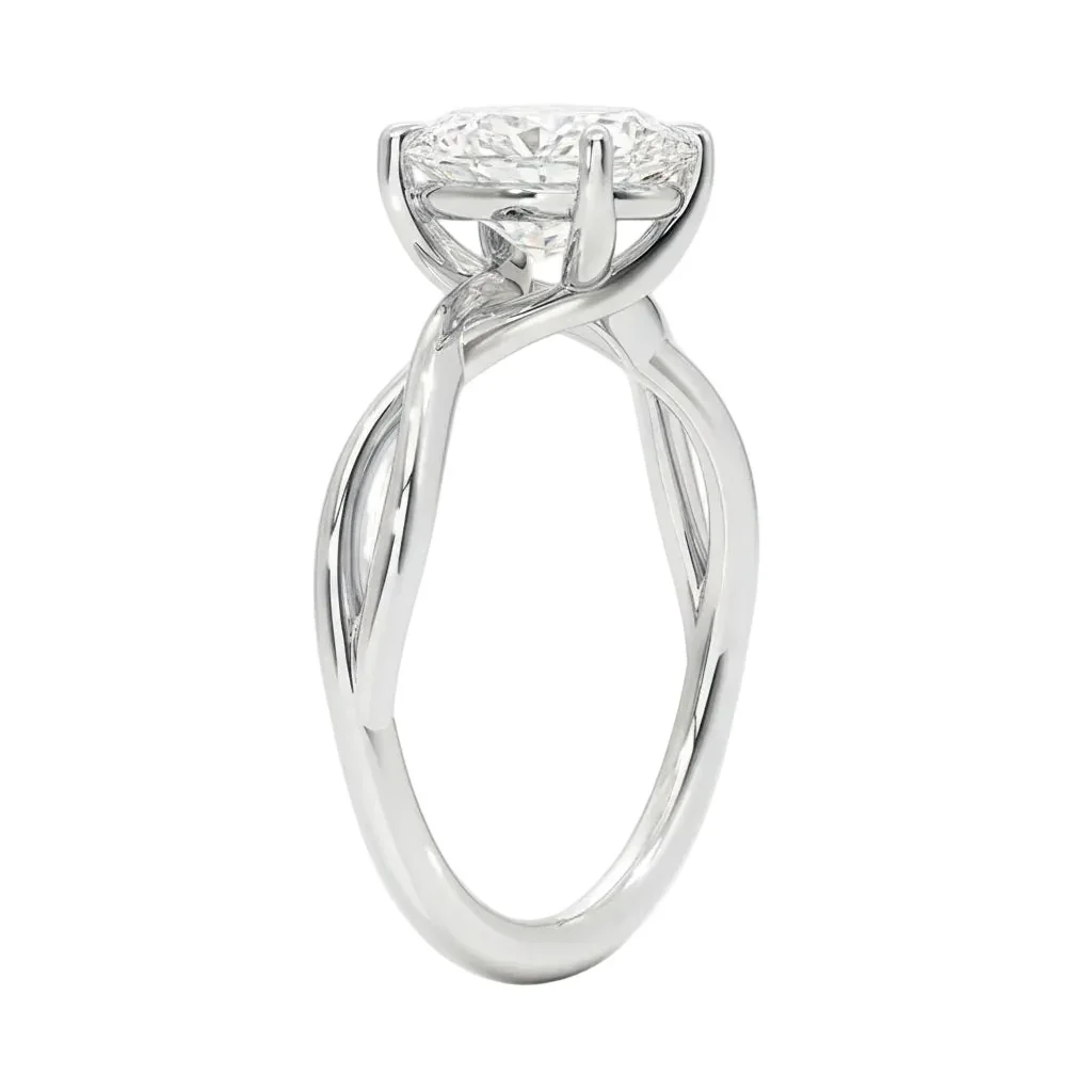 The Oval Twisted Infinity – Modern Classic Solitaire - Image 5