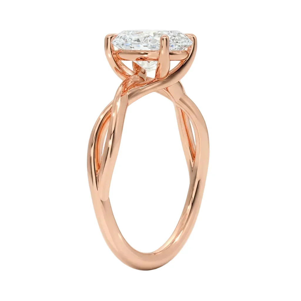 The Oval Twisted Infinity – Modern Classic Solitaire - Image 8