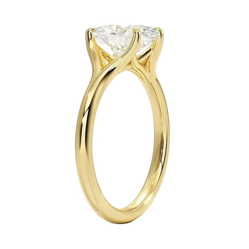 The Oval V-Split – Architectural Bold Solitaire - Image 2
