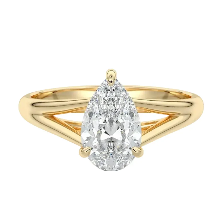 The Pear Cathedral V-Split – Majestic Architectural Solitaire