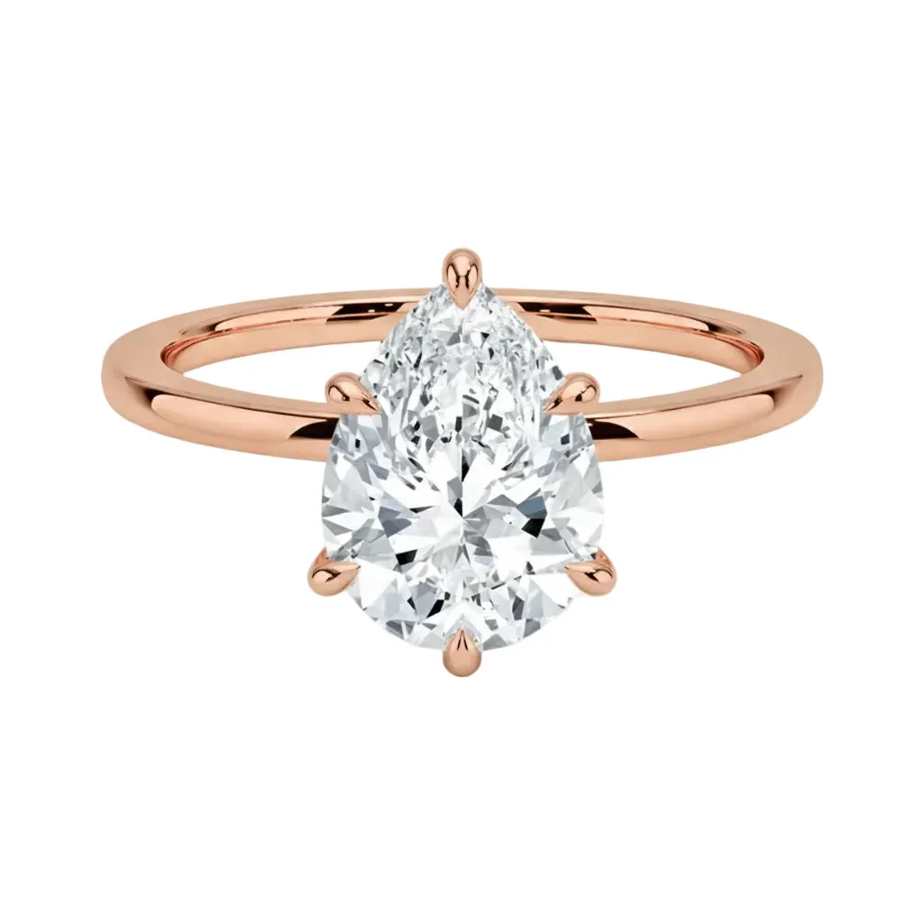 The Pear Classic – Timeless Teardrop Solitaire - Image 3
