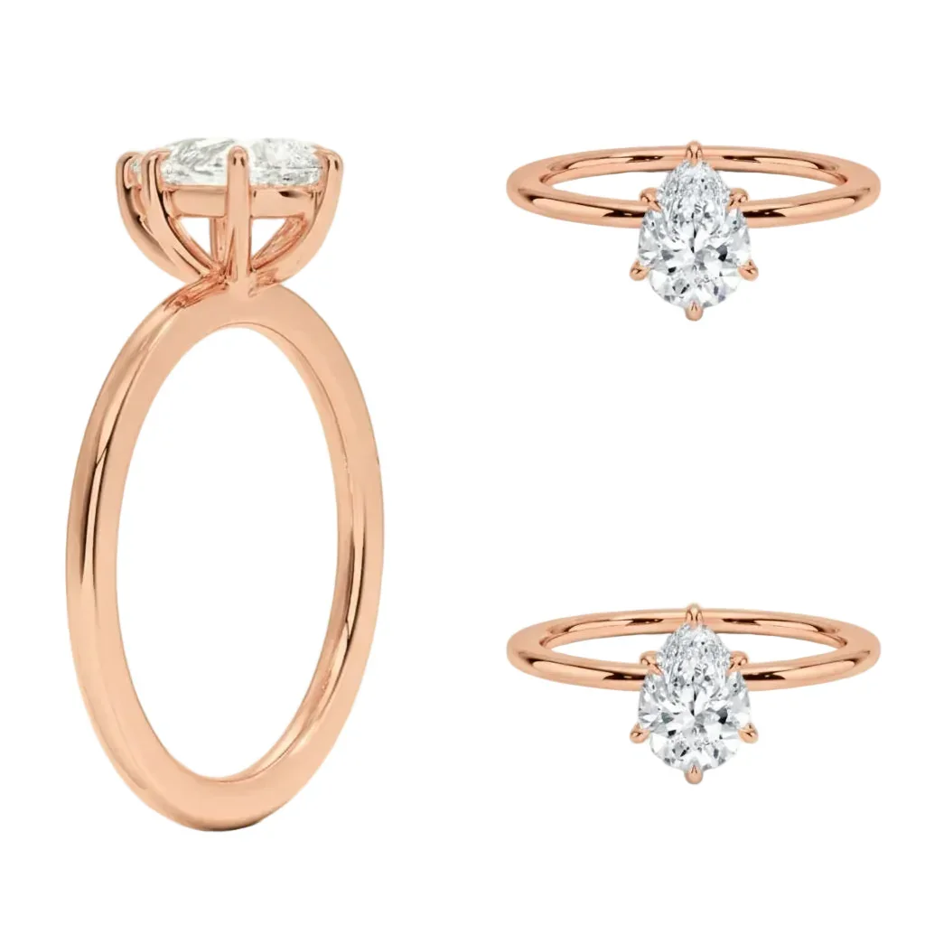 The Pear Classic – Timeless Teardrop Solitaire - Image 4