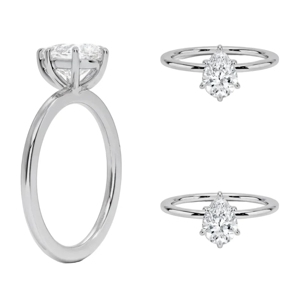 The Pear Classic – Timeless Teardrop Solitaire - Image 6