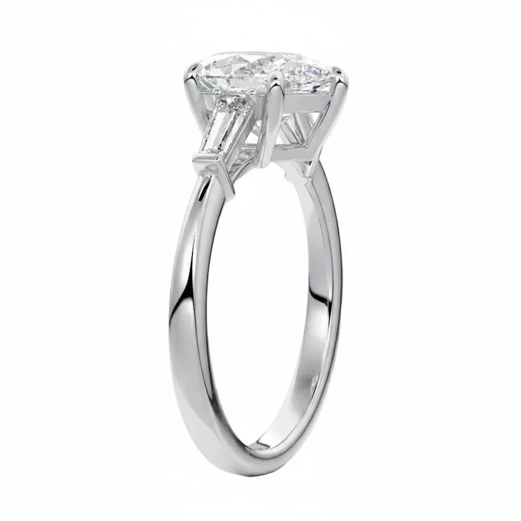 The Pear Grandeur Three-Stone – Timeless Pear Baguette Ring - Image 7