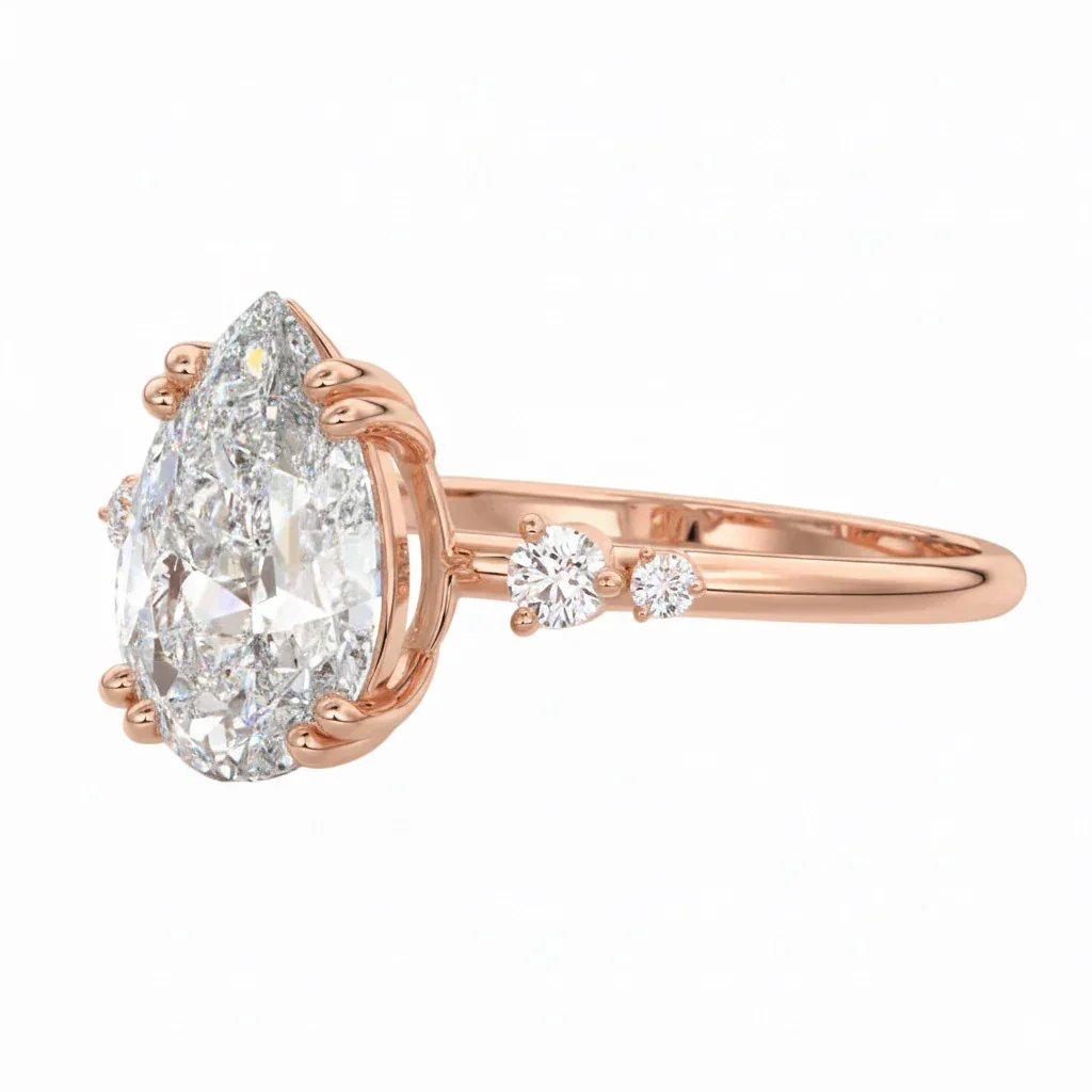The Pear Stellar Graduated – Minimalist Teardrop Ring - Image 7