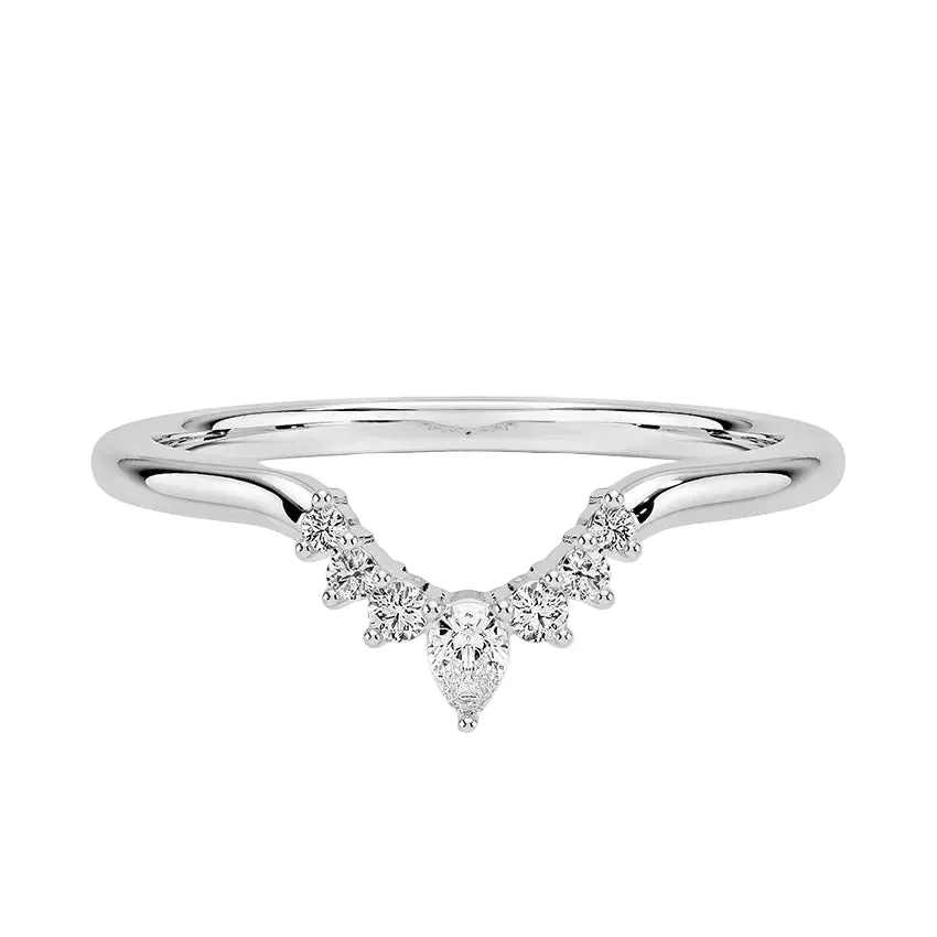 The Pear Tiara Band – Curved Stacking Ring - Image 3