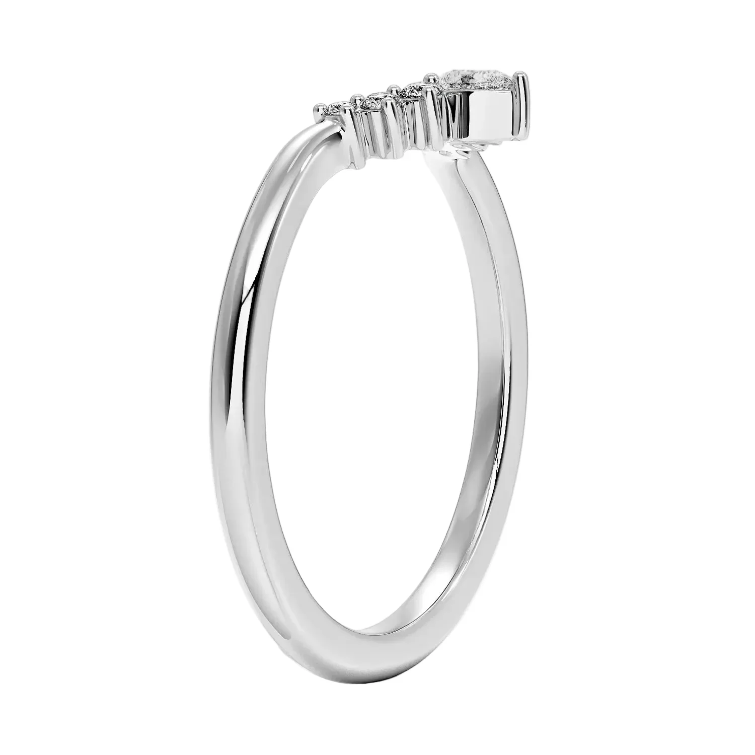 The Pear Tiara Band – Curved Stacking Ring - Image 4