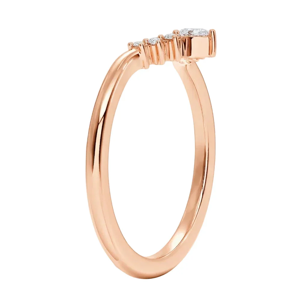 The Pear Tiara Band – Curved Stacking Ring - Image 6