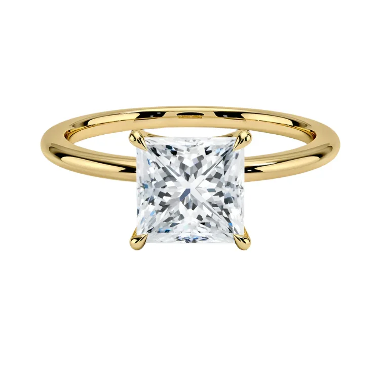 The Princess Solitaire – Modern Geometric Elegance