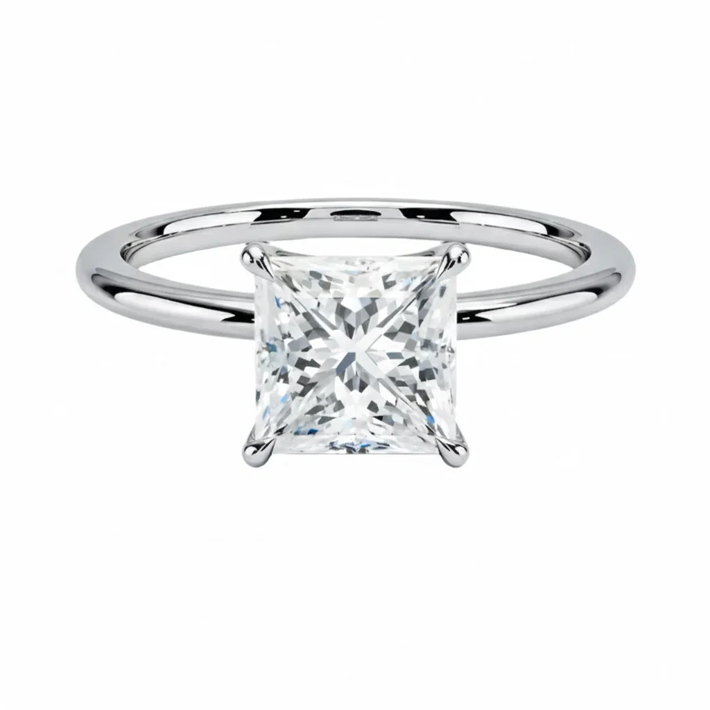 The Princess Solitaire – Modern Geometric Elegance - Image 7