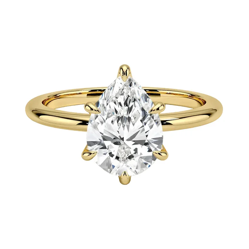 The Pure Pear – Timeless Teardrop Solitaire