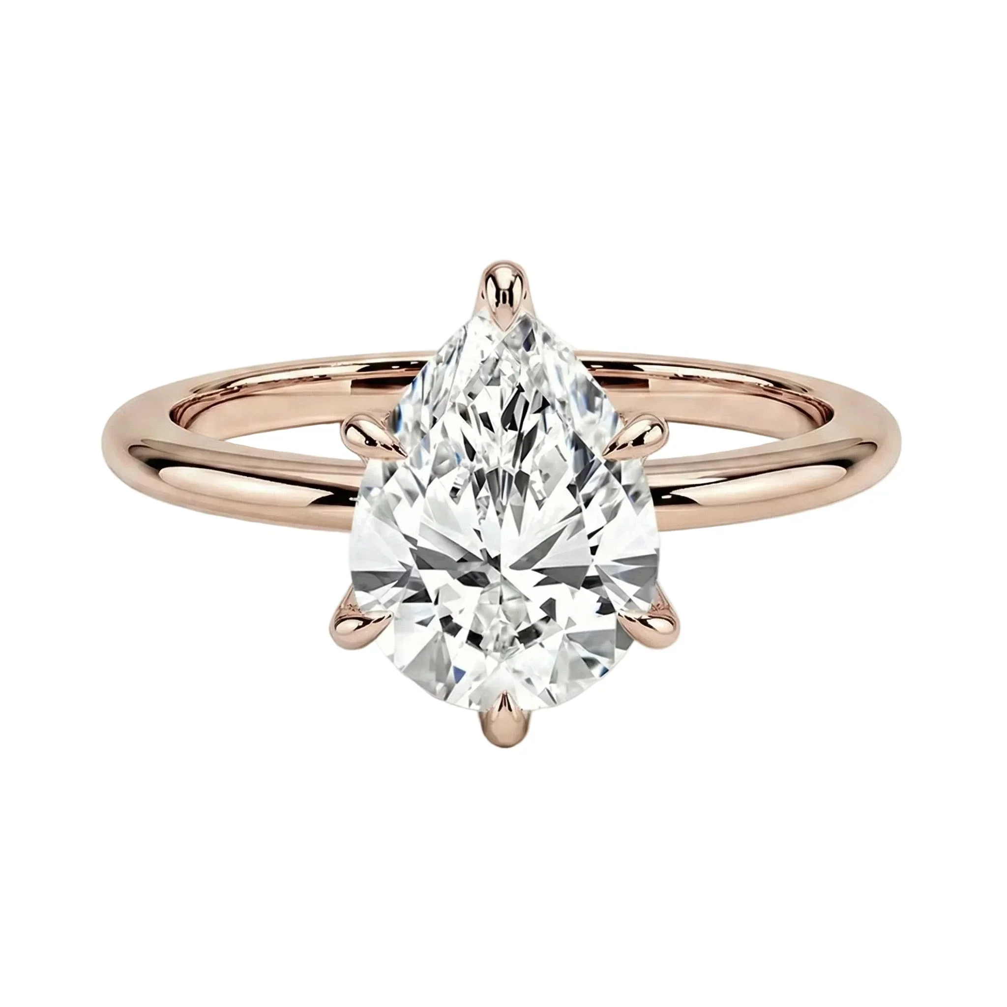 The Pure Pear – Timeless Teardrop Solitaire - Image 7