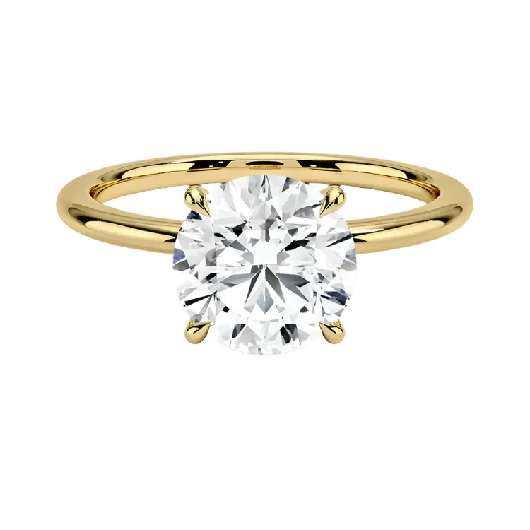 The Pure Round Solitaire – Timeless Minimalist Ring