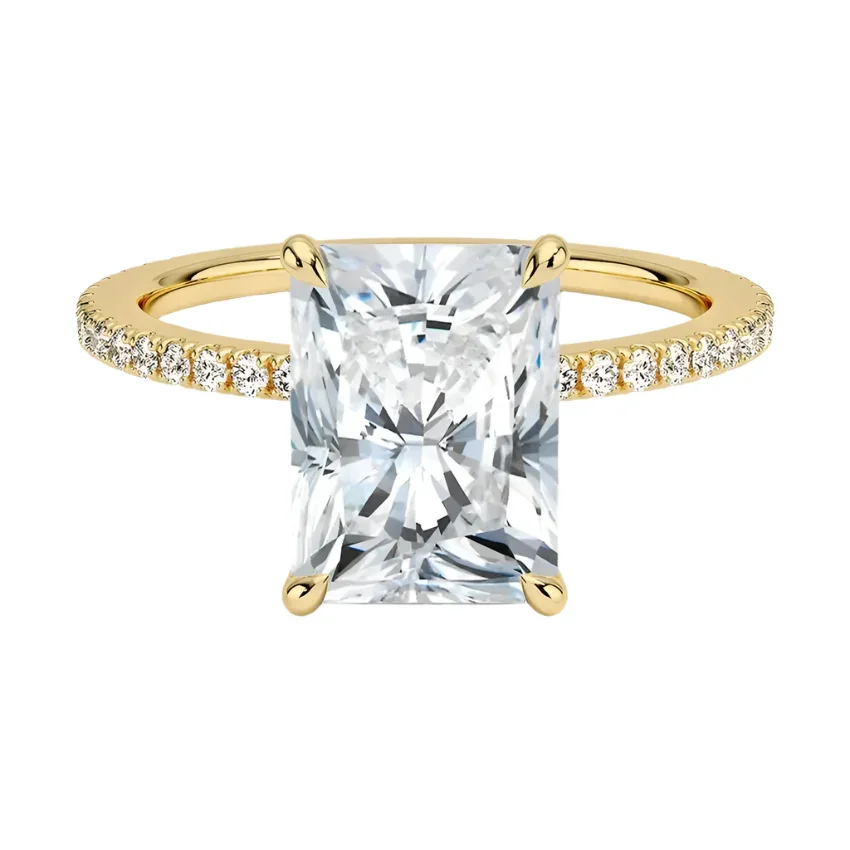 The Radiant 3/4 Eternity – Cat-Claw Pavé Band