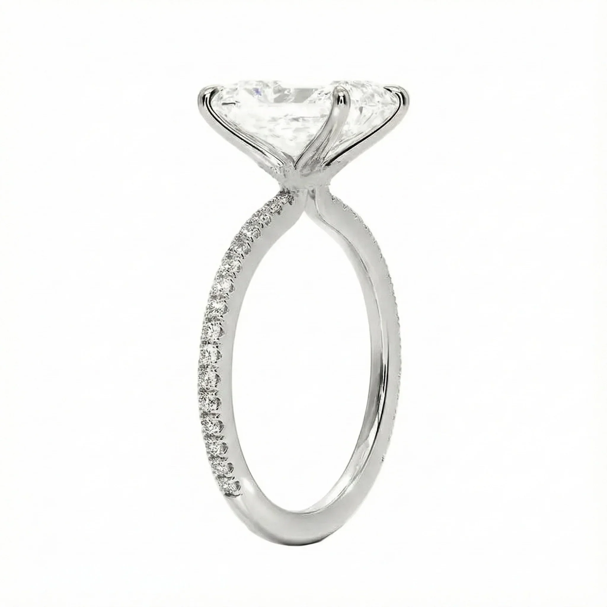 The Radiant 3/4 Eternity – Cat-Claw Pavé Band - Image 8