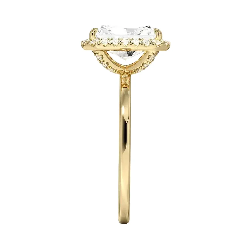 The Radiant Grace – Halo Solitaire Moissanite Ring - Image 3