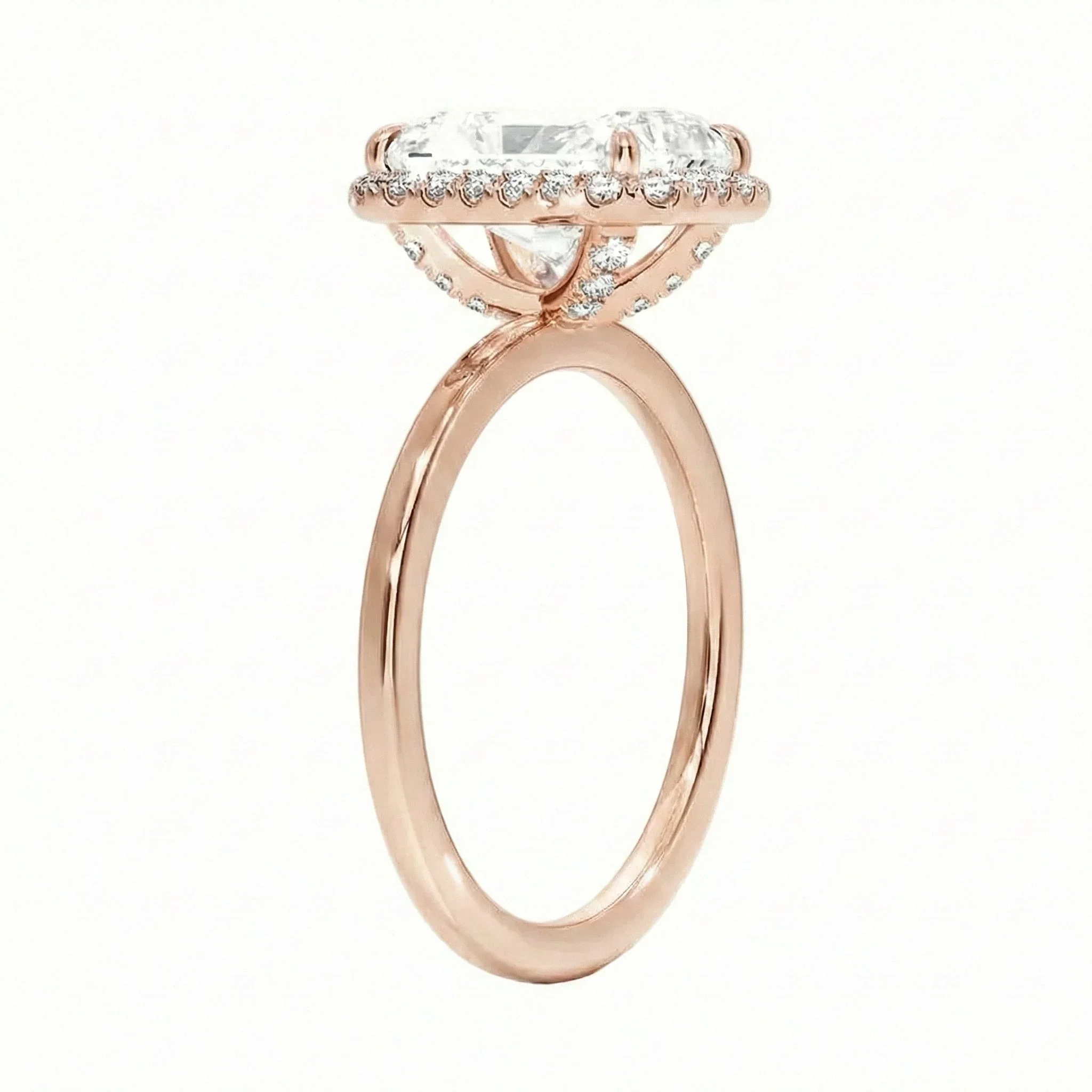 The Radiant Grace – Halo Solitaire Moissanite Ring - Image 5