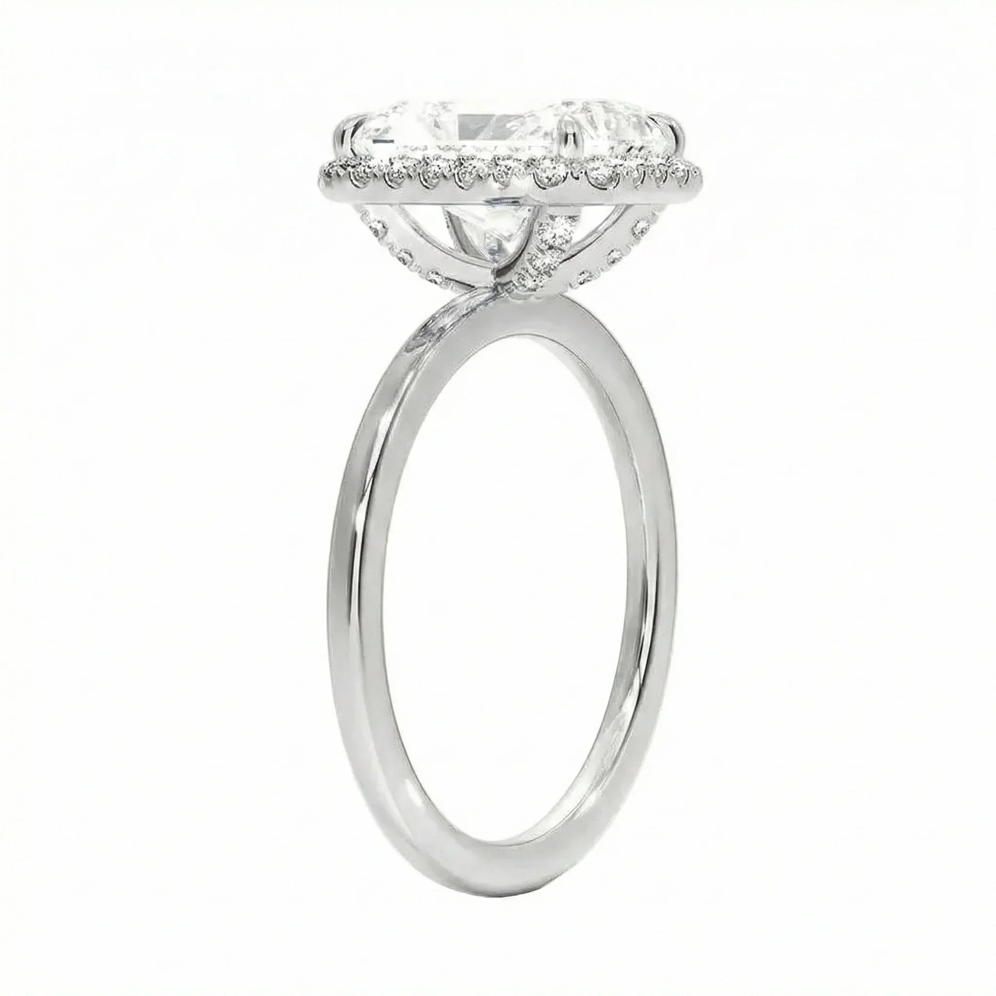 The Radiant Grace – Halo Solitaire Moissanite Ring - Image 7