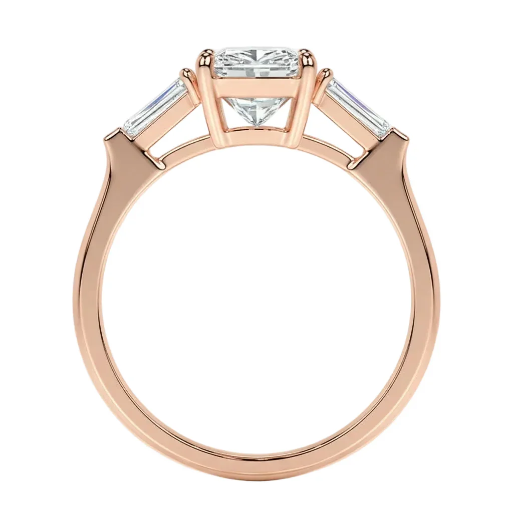The Radiant Heritage Three-Stone – Art Deco Inspired Engagement Ring - Image 4