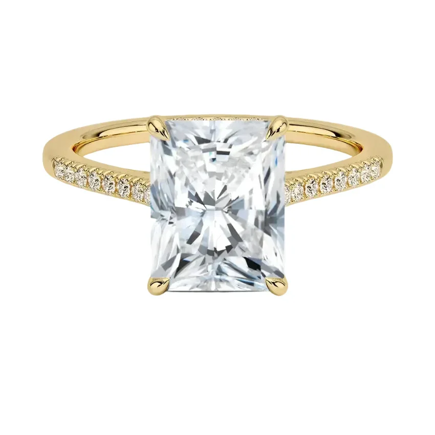 The Radiant Hidden Halo – Pave Set Solitaire