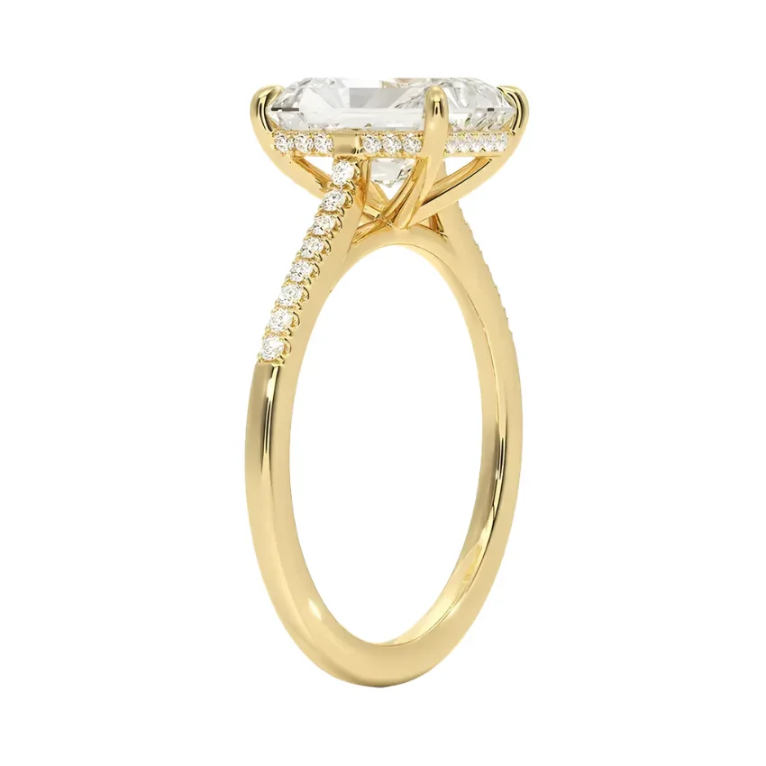 The Radiant Hidden Halo – Pave Set Solitaire - Image 2