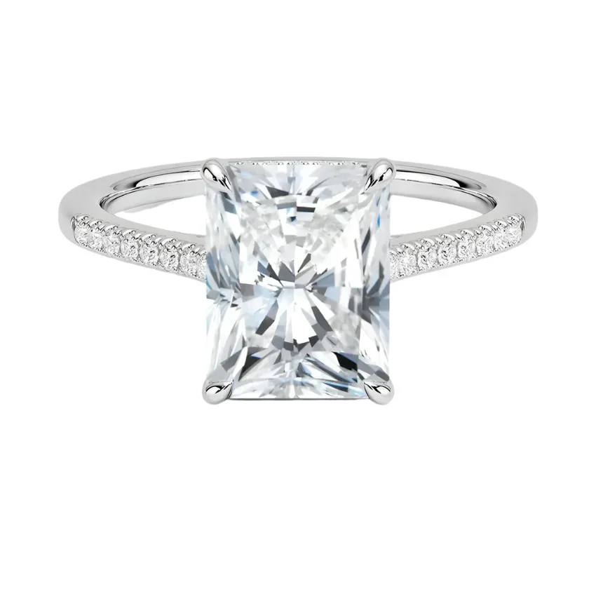 The Radiant Hidden Halo – Pave Set Solitaire - Image 4