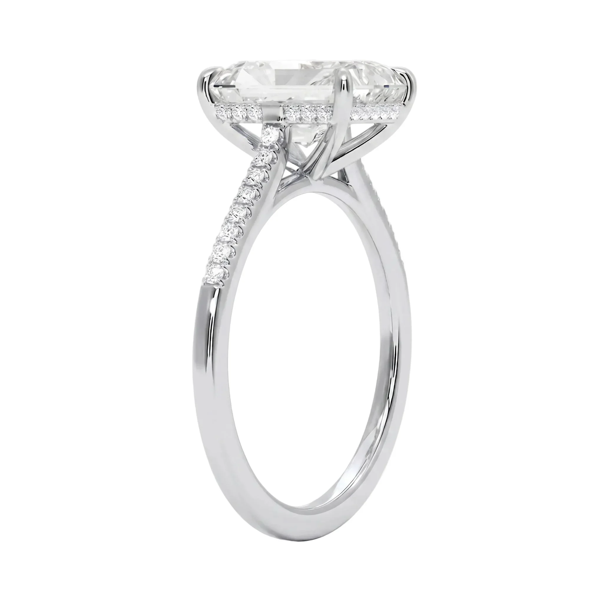The Radiant Hidden Halo – Pave Set Solitaire - Image 5