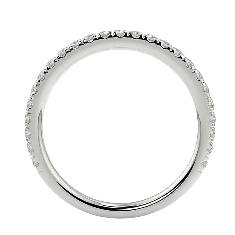 The Round 3/4 Eternity Brilliance – Scattered Diamond Style Moissanite Band - Image 5