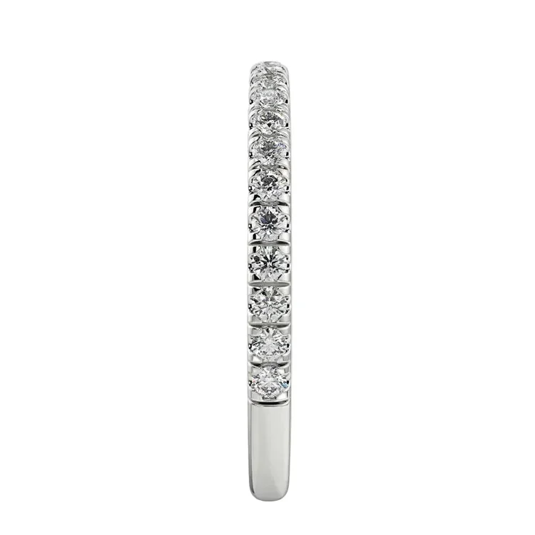 The Round 3/4 Eternity Brilliance – Scattered Diamond Style Moissanite Band - Image 6