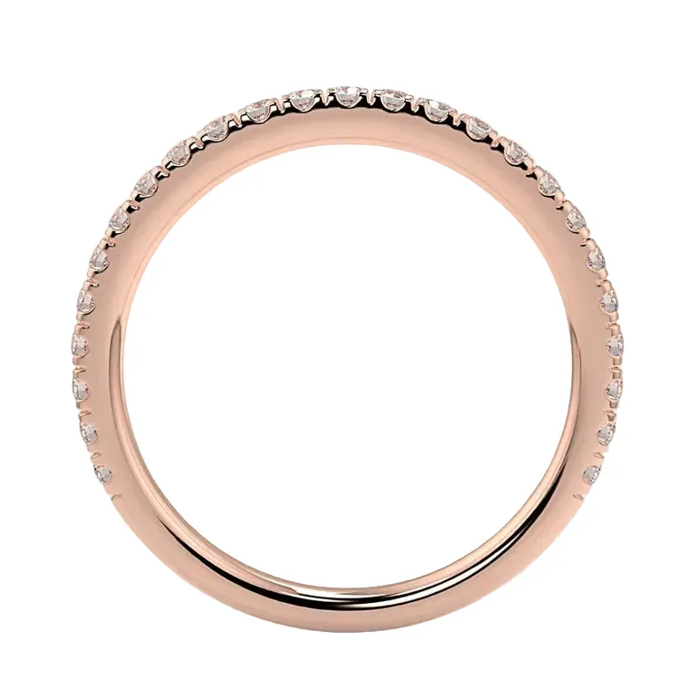 The Round 3/4 Eternity Brilliance – Scattered Diamond Style Moissanite Band - Image 8