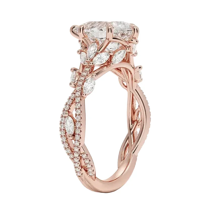 The Round Bespoke Enchanted Vine – Organic Masterpiece Ring - Image 5
